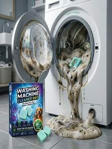 Washing Machine Cleaner Tablets, Suitable For Top-Loading And Front-Loading Washers, Removes Odor, Hard Water Stains, Limescale, Soap Scum And Lint, Leaves A Fresh Scent, Suitable For High-Efficiency Washers, Easy To Use, Essential Laundry, Cost-Effective, Landlord Recommended, Lemon Fresh Fragrance, Monthly Maintenance, Move-In Ready, Rental Approved, Laundry Hack, Effective Cleaning - Multicolor - View 8