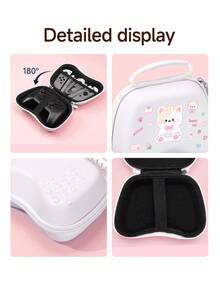 1pc Cute Cat Bow Strawberry Print Pattern, Pure Black & White Design Game Controller Storage Bag, Compatible With PS5, Game Controller Storage Bag, Dust-Proof And Scratch-Resistant, Portable Storage To Protect Your Game Console, The Best Gift For Game Console Players - View 9