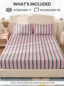 2/3pcs Printed Bedding Set, Bedding, Mattress Protector Set, Comfortable Home Textiles, Breathable Anti-Pilling Mattress Cover, Home Decor, Suitable For All Seasons, Machine Washable, Back To School - Multicolor - View 3