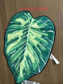 1pc Leaf Pattern Plush Thickened Carpet, Warm Fuzzy Rug For Autumn/Winter, Decorative Floor Mat For Bedroom, Living Room, Home Decor, Washable - Multicolor - View 3