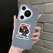 Only You Can Prevent Trash Can Fires Funny Raccoon Sticker, Chaos Control Humorous Design, Suitable For Laptops, Notebooks, Water Bottles, Journals, Lockers, Perfect Gift For Students, Office Workers, Teachers, Creative People And Everyday Problem Solvers - Multicolor - View 4