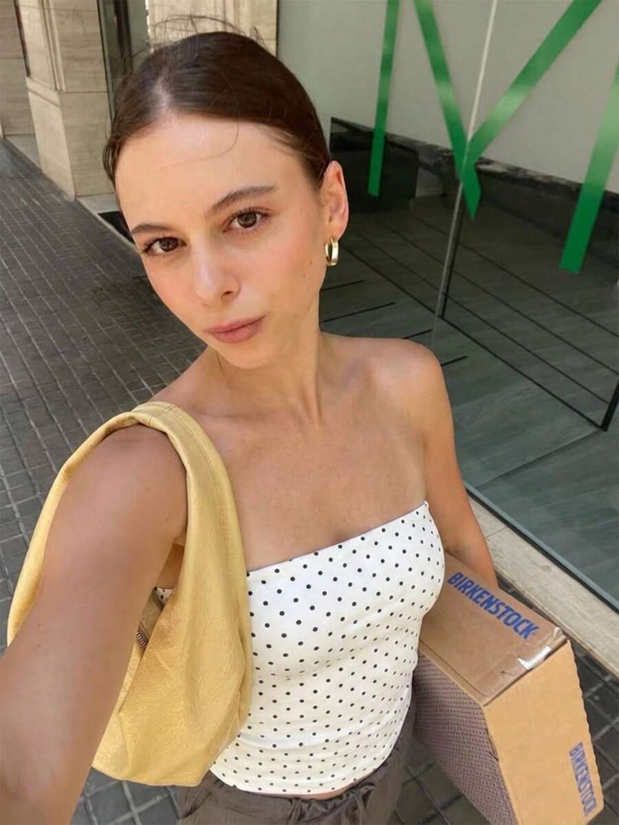 Women's Cute Polka Dot Tube Top, Sleeveless Tube Design, High Elastic Fabric, Soft Touch