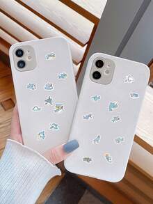 Hoja de pegatinas de papel washi con tiburón de dibujos animados lindo, pegatinas pequeñas de animales marinos kawaii, pegatinas de película mate brillante para diario, álbum de recortes, funda de teléfono, taza de agua, tarjeta Guka, manualidades DIY, decoración de estudiantes, útiles escolares - tiburón - Ver 3