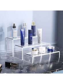 1pc Transparent Acrylic Display Stand, Cosmetic Storage Rack, Model Display Cabinet, Home Decor, 3 Sizes: 7.09*3.15*1.57 Inches / 7.87*3.15*2.36 Inches / 8.66*3.15*3.15 Inches - Multicolor - View 1