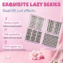 4 Sets Mixed-Style False Lashes, Thick Fluffy Natural Curl, Travel-Friendly Waterproof, Role-Playing Gift, 8-14mm Lengths - View 11