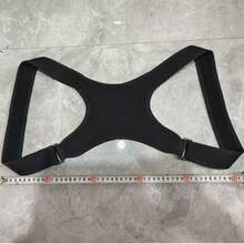 1pc Unisex Fashionable Breathable Back Shaping Strap - Black - View 4