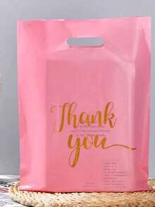 50pcs Pink Mailing Bags, Pink Parcel Bags With Handles And Thank You Text, Self-Sealing Waterproof Envelopes Shipping Bags, Suitable For Various Mailing And Packaging - One Size - View 7