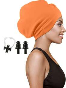 120g Extra Large Silicone Long Hair Swim Cap - Unisex Swim Cap - Extra Large Swim Cap - Waterproof Silicone Swim Cap - Suitable For Dreadlocks, Afro Extensions, Wigs, Beach Essentials, Beach Accessories, And Pool Floats. - Multicolor - View 10