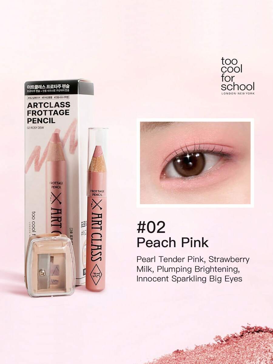 Pulpen Sutra Multifungsi 2-in-1 "Too Cool For School" Warna Peach Pink 1.1g - Merah muda persik - View 1