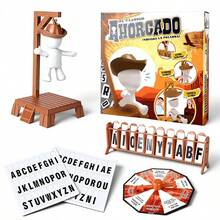 Word Game: White Spanish, Black English Letters. Use A Spinner To Determine Actions And Letter Tiles To Spell Words. Similar To The Classic "Hangman" Game, The Goal Is To Correctly Spell The Word Or Avoid The Character Being Executed. Suitable For Multi-Player Interaction, Perfect For Leisure Time And Vocabulary Practice. Mysterious Words, Waiting For Their Fate On The Gallows. 1 Set - Renaissance Painting - View 2
