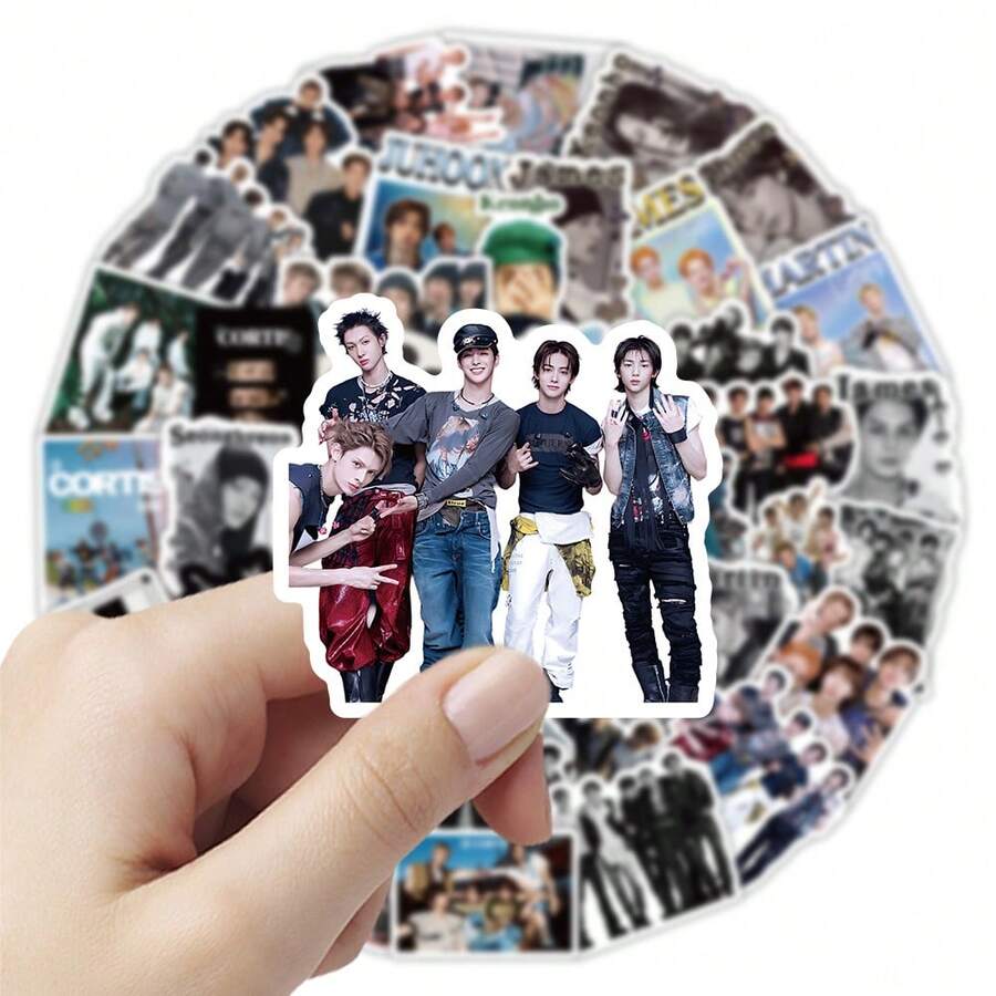 50 buah Stiker Idola Korea untuk Remaja, Stiker Penyanyi untuk Botol Minum, Laptop, Stiker Vinyl Tahan Air untuk Perlengkapan Pesta Remaja dan Dewasa, Dekorasi Suvenir - 1 Set - View 1