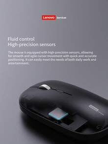 Lenovo Wireless Keyboard Mouse Combo 2.4G USB Receiver Plug And Play Full-Size Numeric Keyboard Comfortable Grip Mouse For Home Office Computer - Black - View 4