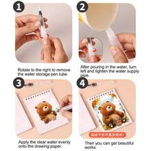 Reusable Water Coloring Books - Portable, Educational, Improving Color Perception, Fun And Easy To Use For Home And Classroom, Back To School - Multicolor - View 4