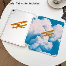 飛機與雲朵圖案彩繪效果平板保護殼附支架，適用於 Honor 8/9/10/X8/X8A/X9/X8Pro/X9Pro、MatePad SE 11"/MatePad 11"/11.5"、MatePad Pro、Apple 10th/11th Gen 2025 (A16)、Galaxy Tab A7/A9 及其他熱門機型 - 款式15 - 查看 2