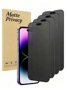 BOLLYMORE 2片裝陶瓷磨砂防窺螢幕保護貼，相容 iPhone 17 Pro Max/17 Pro/17 Air/17/16 Pro Max/16 Pro/16/16E 及舊款機型 (11-15/X 系列)，25°防窺，全螢幕覆蓋適配手機殼，陶瓷般光滑防眩光，9H耐刮，防指紋塗層 - 4pcs - 查看 36