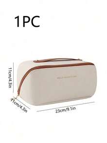 1pc Portable Summer Travel Makeup Bag, Large Capacity Cosmetic Storage Bag, Waterproof Bathroom Toiletry Bag, Travel Handbag, Suitable For Storing And Organizing Lipstick, Eyebrow Pencil, Powder Puff, Makeup, Toiletries, Watch, Summer Travel Essential, School Supplies, Suitable As Gift For Family, Friends, Birthday Gift, Holiday Gift, Festival Gift - Multicolor - View 9