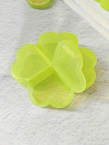 1 pieza Caja de pastillas mini con compartimento de trébol, caja de almacenamiento portátil para joyas, adecuada para el hogar y los viajes, esencial para hombres y mujeres - Caja verde - Ver 8