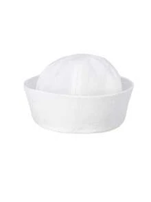 1pc Classic Sailor Style Beret Hat, Suitable For Cosplay, Theme Party And Navy Uniform Matching, Sailor Hat, Hair Accessory, Essential For Cruise Travel, Women's Hat,Halloween - White - View 6