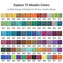 72-Count Metallic Colored Pencils Set, Soft Core Vibrant Colors For Adult Coloring Books, Drawing Sketching & Shading Art Supplies - 72 Metallic Colored Pencils - View 6
