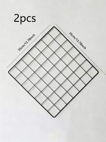 1 buah/2 buah Panel Pajangan Foto Kisi Kawat Logam Kotak-kotak Hitam, Rak Dekorasi Seni Besi, Rak Pajangan Dinding Foto, Dinding Foto, Dekorasi Rumah, Dekorasi Kamar, Dekorasi Dinding, Hadiah Ulang Tahun, Hadiah Wisuda, Bingkai Besi DIY Dekorasi Dinding Kombinasi Multi-Foto Lipat - MultiWarna - View 10