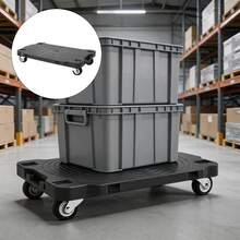Furniture Dolly, 200 Lbs Capacity Each Count, Furniture Mover With Wheels, Portable Moving Rollers 4 Wheels Heavy Duty, Small Flat Dolly Cart For Heavy Furniture, Black - Black - View 1