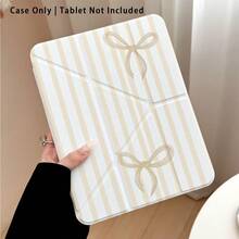 Striped, Bowknot Pattern Painted Effect Acrylic Crystal Tablet Protective Case With Stand, Compatible With Huawei Matepad SE 11/Matepad 11/Matepad Pro 11in,12.2in/Matepad Air 12in, Compatible With Honor Pad 8/9/10, Honor GT 11.5inch/X7/X8A/X9/X8Pro/X9Pro/V9/V8 Pro, Apple 10th Generation/ 11 2025 (A16), A9/A9+/A11/S11/S10 FE - Style 15 - View 4