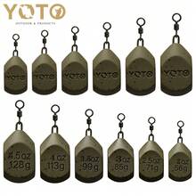 1/4pcs Carp Fishing Pendant Set - Flat Pear-Shaped Pendants, Suitable For Carp And Coarse Fiber Fishing, Made Of Materials, With Free Rotating Swivel (1.5-4Oz) - Multicolor - View 7