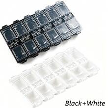 12-Grid Nail Decoration Storage Box, Nail Studio Nail Container, Transparent Box, Can Store Fake Nails, Nail Additions, Portable Container, Nail Decoration Storage Box - Multicolor - View 16
