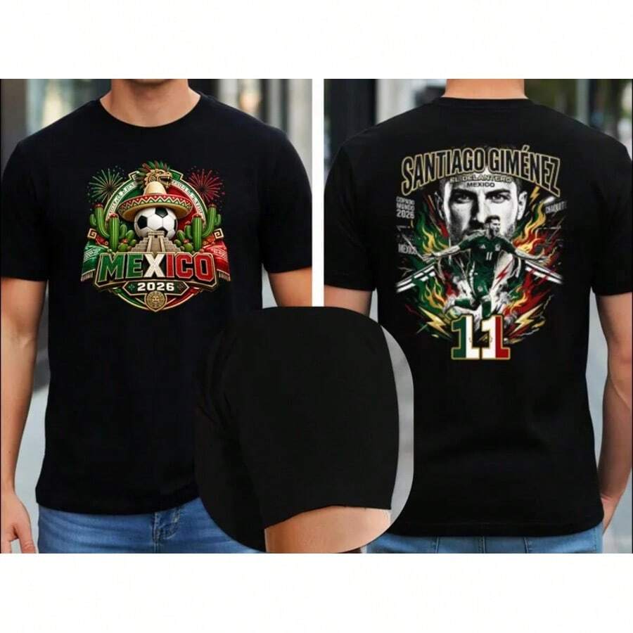 Camiseta de Santiago Giménez para México 2026 - Negro - View 1