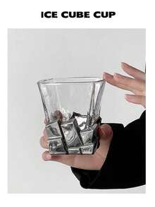 Space Silver Ice Glass Cup, Artistic Glass Cup, Creative Luxury Glass Cup, Unique Design Cup, Coffee Beverage Glass Cup, Party Gift - Multicolor - View 9