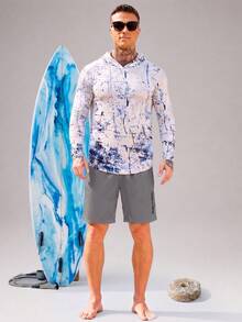 CZRLHYT Men's Long Sleeve Sun Protection, UPF 50+ High Sun Protection, Quick-Dry Fabric, Blocks UV Rays. Suitable For Swimming, Water Sports And Outdoor Activities. - Multicolor - View 2