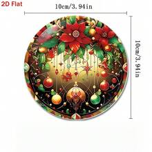 Merry Christmas 8pcs PET Coasters, Christmas Pattern Design Heat-Resistant Coasters, Washable, Affordable, Suitable For Event And Party Decor, Table Centerpiece, Halloween, Christmas, Thanksgiving Holiday Decorations - Multicolor a - View 9