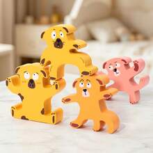Puppy Stacking Balance Blocks Educational Puzzle Toy Wooden Stacking Tower For Kids - 彩色 - 查看 8