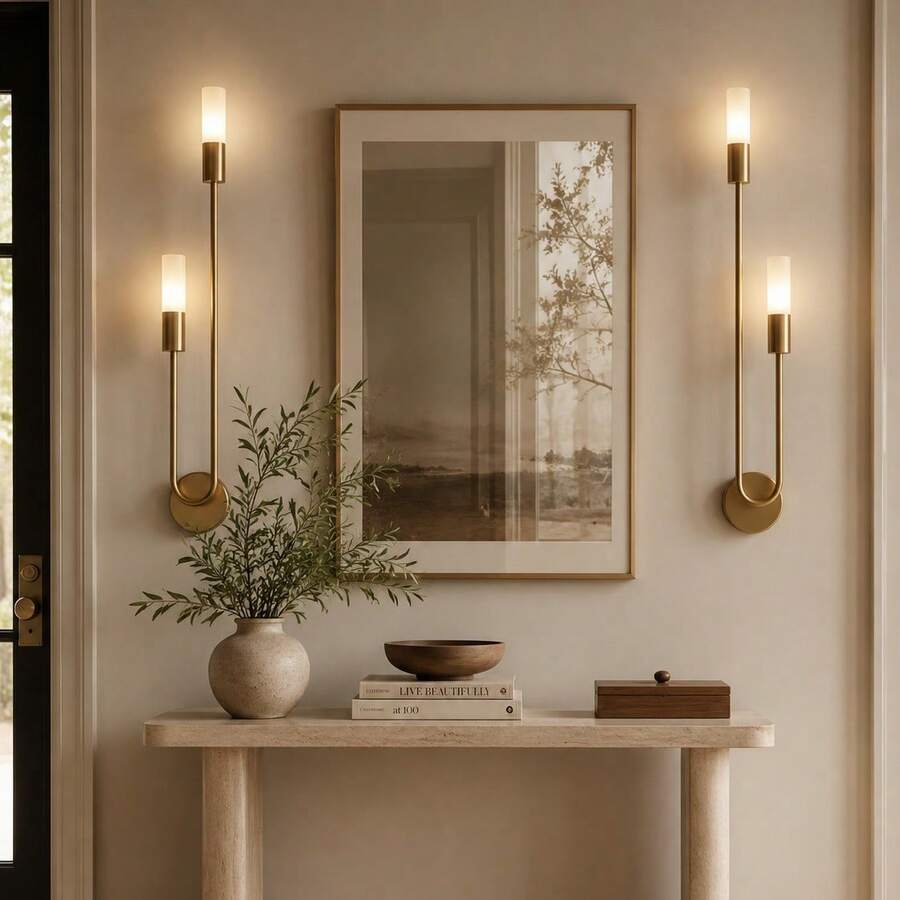 Modern Indoor Wall Lamp G9 Golden Black Candle-Shaped Lighting Fixture For Bedroom Staircase Balcony Decor (Light Bulb Not Included) - Multicolor - View 1