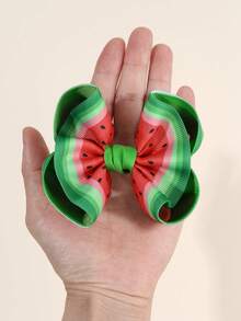 4 Stücke Wassermelone & Erdbeere Schleife Haarspangen, Fruchtmuster Haarstyling-Clips, süße blumenförmige Schleife Haarspangen, Feiertags- & Alltags-Haaraccessoires für Teenager - Verschiedenfarbig - Übersicht 7
