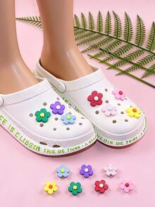 8pcs Cartoon PVC Eye-Shaped Funny Shoe Charms, Suitable For Slippers, Sandals, Cute Creative Party Gift - Multicolor - View 5
