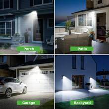 Luz de pared solar LED exterior de 5m con control remoto y sensor, reflector solar, luz de solar IP65 impermeable, adecuada para jardín, patio, entrada - 1 unidad - Ver 8