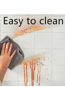 1PC High Temperature Resistant Transparent Oil-Proof Kitchen Sticker, Large Size PET Material, Glass And Cabinet Waterproof Anti-Fouling Wall Tile Protector - View 6