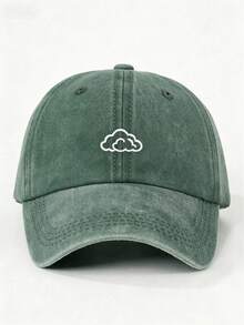 BONNY BOOM 1pc Unisex Vintage Washed Baseball Cap - Simple White Cloud Embroidery, Soft Adjustable Dad Hat For Women And Men, Suitable For Outdoor, Beach, Vacation, Travel, Halloween, Christmas, Back To School, Gift For Friends And Family - Baseball Cap - View 12
