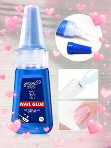 20g Super Strong Nail Glue For Acrylic Nails,Nail Tips, Press On Nails,Fake Nails, Salon Quality Brush On Nail Glue Easy Application Long-Lasting False Nail Glue - 20g - 查看 6