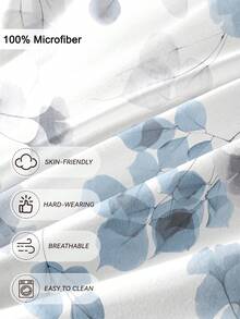 1件葉花印花床單 床上用品 包床墊床單 床墊保護套 柔軟舒適 臥室床墊保護套 僅含包床墊床單 可機洗 - 彩色 - 查看 6