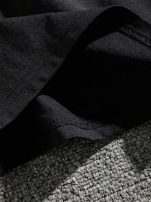 Men's Plus Size T-Shirt With Shimmering Skull Design, Casual, Crew Neck, Short Sleeve For Summer – Unique And Eye-Catching Style - 黑色 - 查看 5