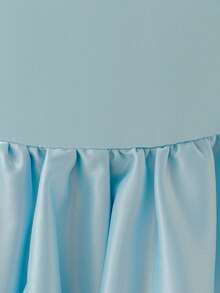 Gaun Putri Tanpa Lengan Warna Biru Langit untuk Anak Perempuan, Cocok untuk Pesta, Pernikahan, Ulang Tahun, Acara Formal, Sepanjang Musim - Biru - View 9