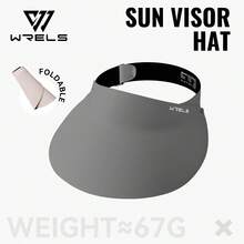 1pc WRELS Foldable Sun Hat, UV Protection, Travel Essential, Lightweight Open Top Design, Suitable For Cycling, Quick Dry - Visor - View 14