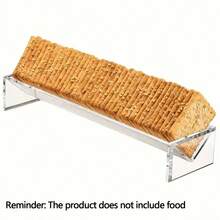 1/2 Packs Cracker Tray For Serving, Acrylic Biscuit Stand Cracker Server Holder, Rectangular Clear Food Display Holder For Countertop, Home, Wedding Events, Parties And Events - View 14