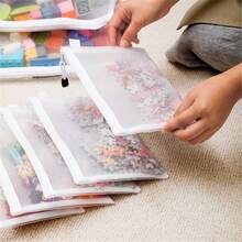 1/3pcs A4 A5 A6 Transparent Mesh Zipper File Bags, Waterproof Document Pouches, School Office Supplies Pencil Case Storage Bags, Back To School Stationery Organizer Gift Set - White - View 4