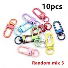 10 piezas de ganchos con cierre de langosta a presión para llaveros DIY, accesorios y suministros para hacer joyas - 33x13mm - Ver 12