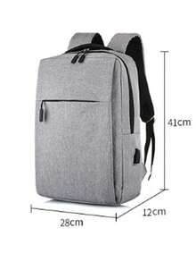 1pc/10pcs Minimalist Laptop Backpack Business Computer Bag Casual Travel Daily Use Student School Bag Lightweight Nylon Zipper Storage Design Suitable For Campus College Students Teenagers Men Women Back To School Season Essential Urban Casual Daily Commute - Multiple Styles - View 11