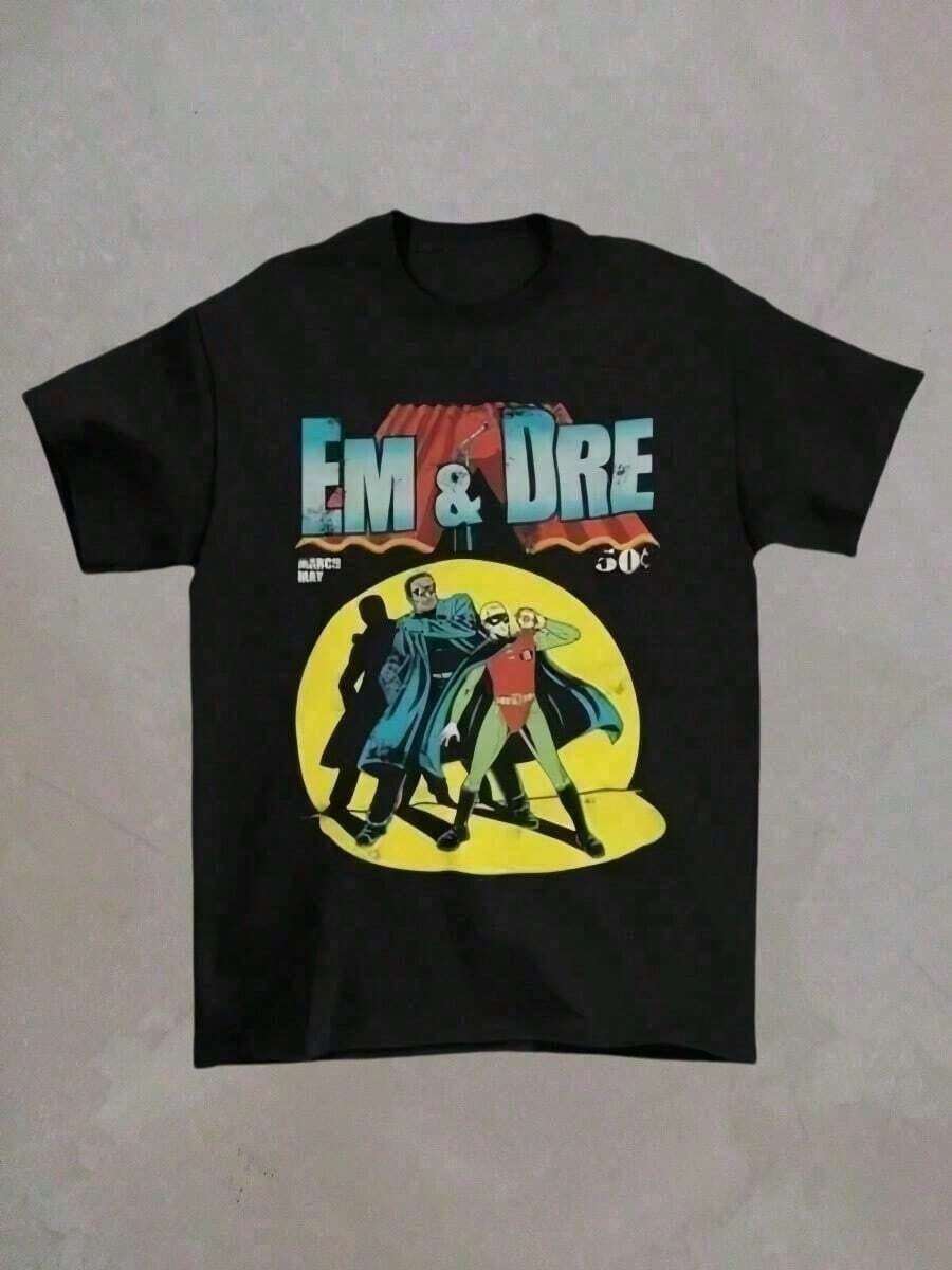2024 Camiseta de rapero EminemES para mujeres y hombres, camisetas de moda, camisetas de hop para niños, camisetas sueltas de rock, camisetas para niños, camisetas unisex nuevas - Negro - Ver 1