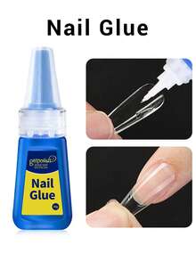 20g Super Strong Nail Glue For Acrylic Nails,Nail Tips, Press On Nails,Fake Nails, Salon Quality Brush On Nail Glue Easy Application Long-Lasting False Nail Glue - 20g - 查看 1